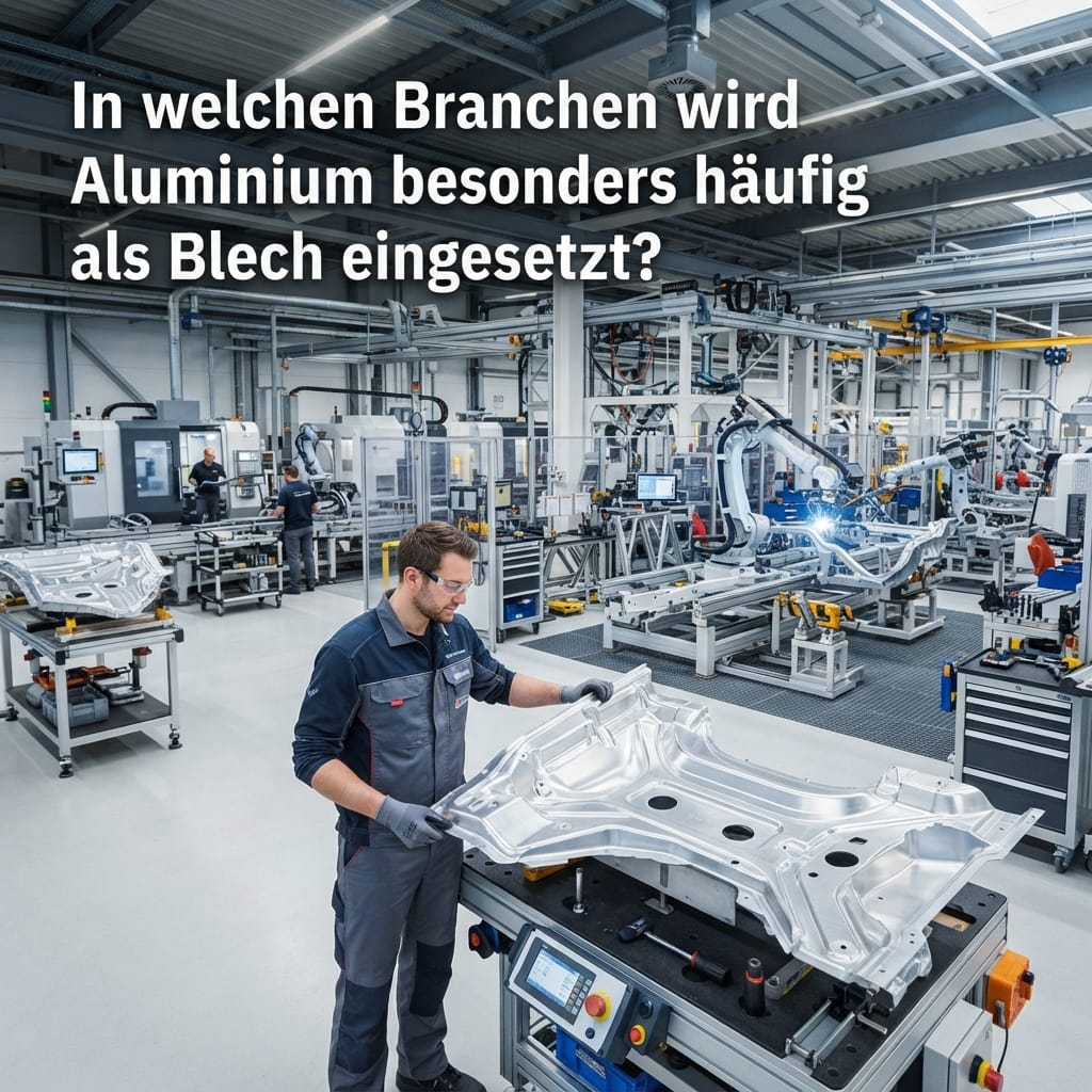 In welchen Branchen wird Aluminium besonders häufig als Blech eingesetzt?